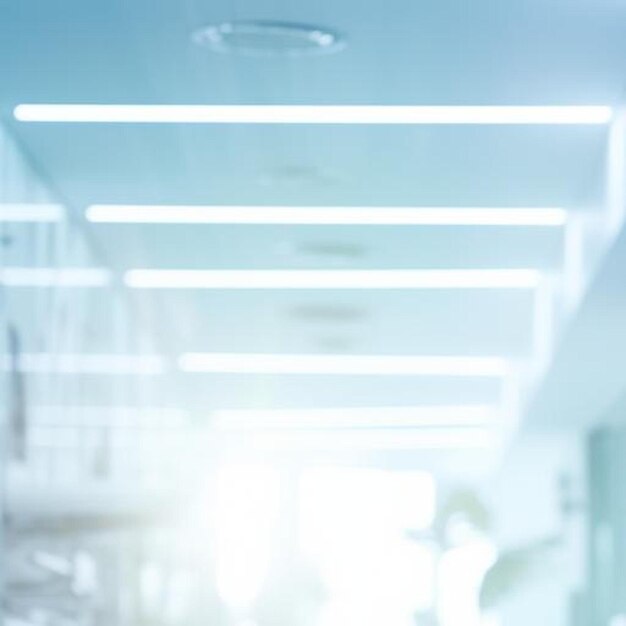 Photo light and blue hospital blurred medical background