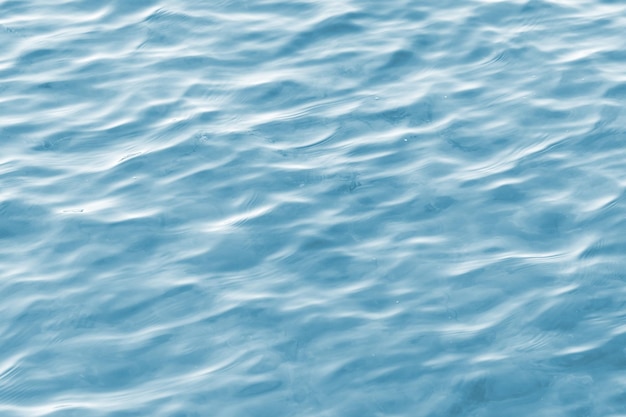 Light blue water surface background Full frame photography