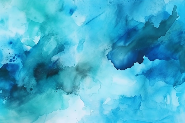 Голубая акварель абстрактный фон