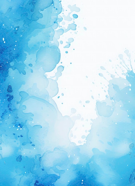 青い水彩画 ウェットウォッシュ スプラッシュ ベクトル イラスト 招待カード 背景