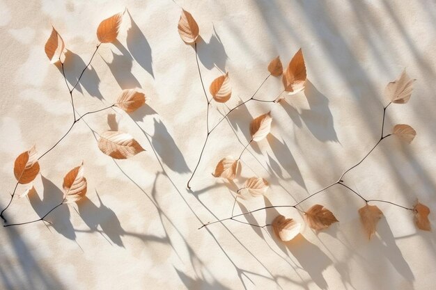 Light blur leaves shadow background