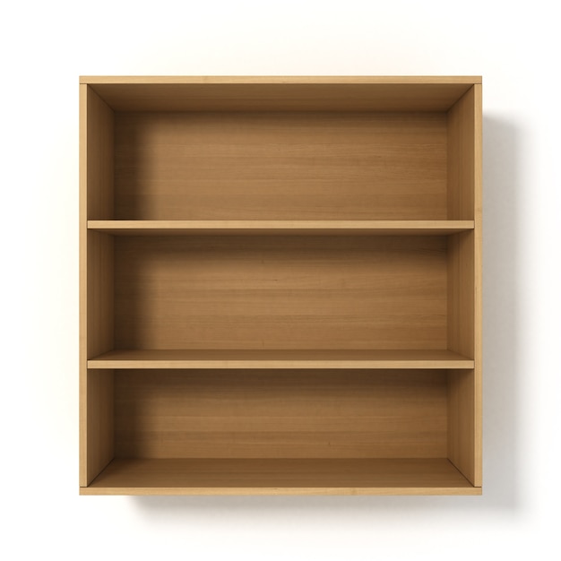 Light bookshelf with three sections