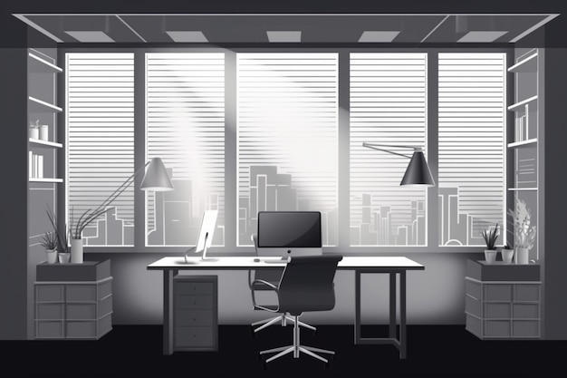 light box great design for any purposes office interior interior mockup vector illustration