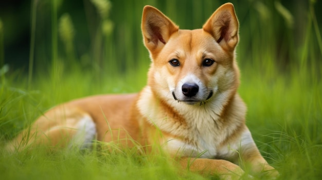 Light Brown Canaan Dog with Brown Eyes