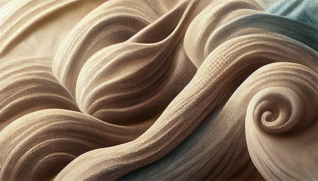 Foto fondo di struttura del tessuto astratto del panno marrone chiaro con le onde lisce