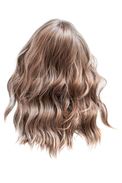 Photo light brown wig isolated