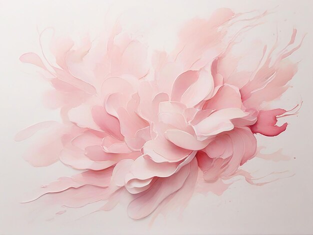 Light brush strokes of soft pink watercolor on white