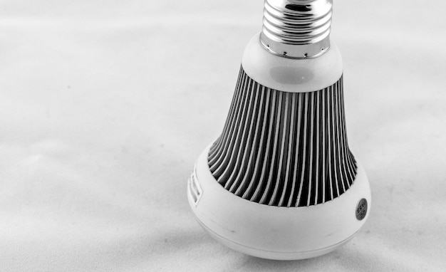 Photo light bulb against white background