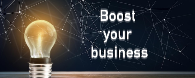 Light bulb and Boost your business