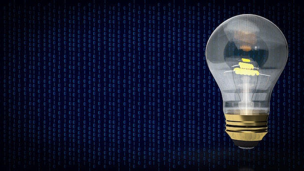 The light bulb for business or idea concept 3d rendering