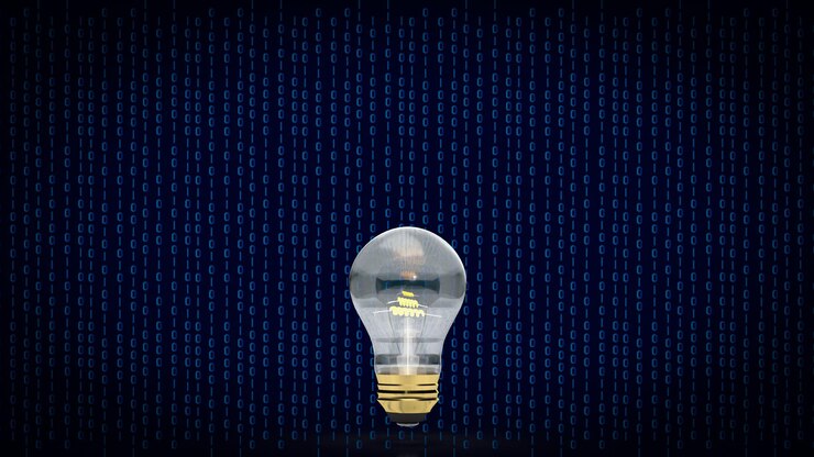 Photo the light bulb for business or idea concept 3d rendering