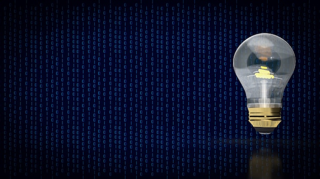 The light bulb for business or idea concept 3d rendering