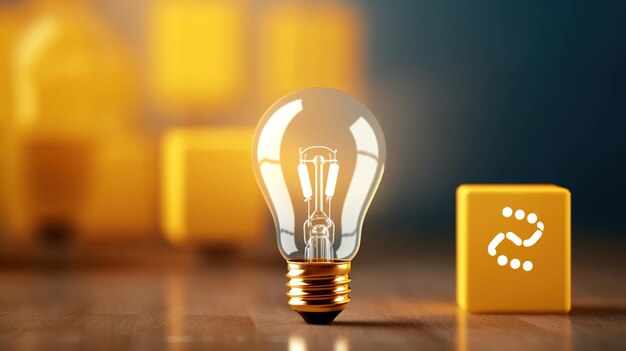 Light bulb in the dark lightbulb for creative leadership concept ai generated