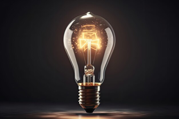 Light bulb illustration creativity ideas concept background Generative AI