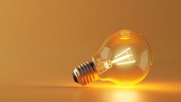 light bulb on isolated background