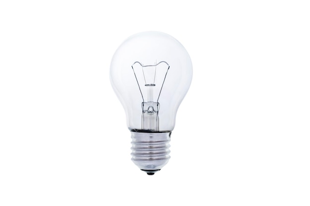 Light bulb isolated Realistic photo image Light bulb on white background