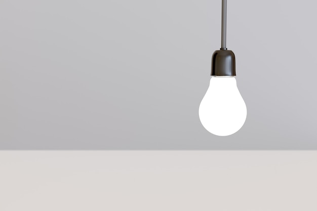 Light bulb on isolated on white . Idea and inspiration concept.