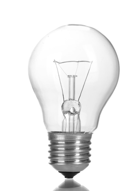 Photo light bulb isolated on white