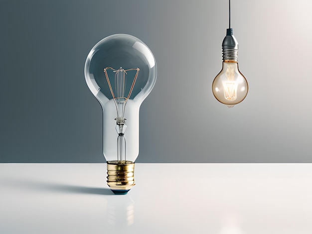 Light bulb or lamp in isolated background AI generated