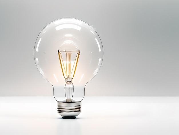 Light bulb or lamp in isolated background AI generated