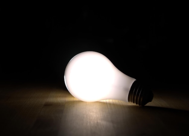 Light bulb at night