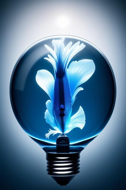 Photo light bulb providing blue light