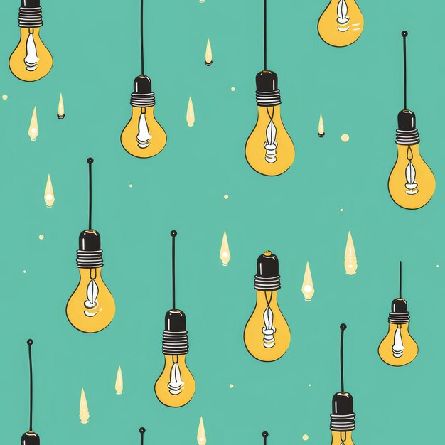 light bulb seamless pattern