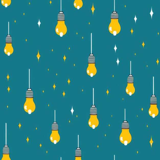 Photo light bulb seamless pattern