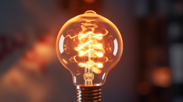 Light bulb template landscape background