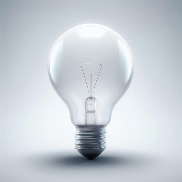 Photo light bulb on white background