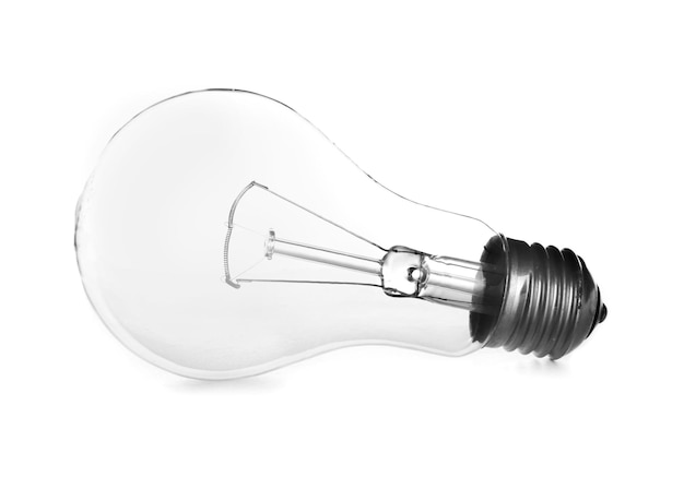 Photo light bulb on white background