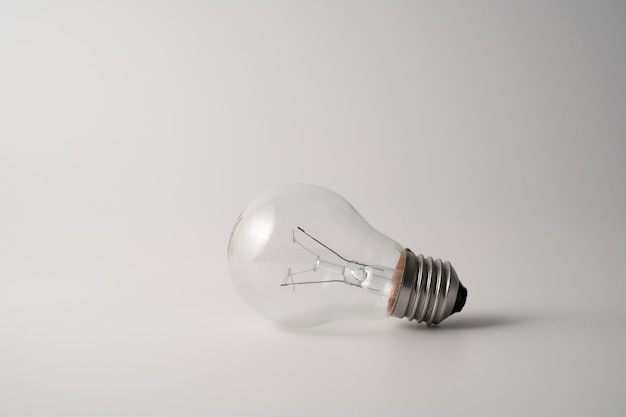 Light bulb on white background