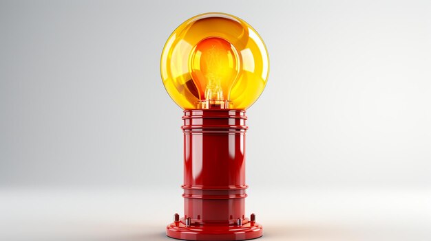 light bulb with red color