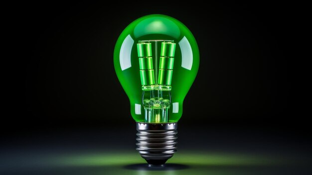 Light Bulb on Wooden Table