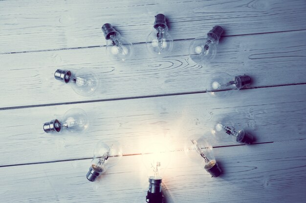 Light bulbs forming frame