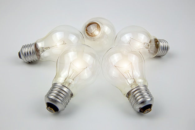 Light bulbs with bright yellow light