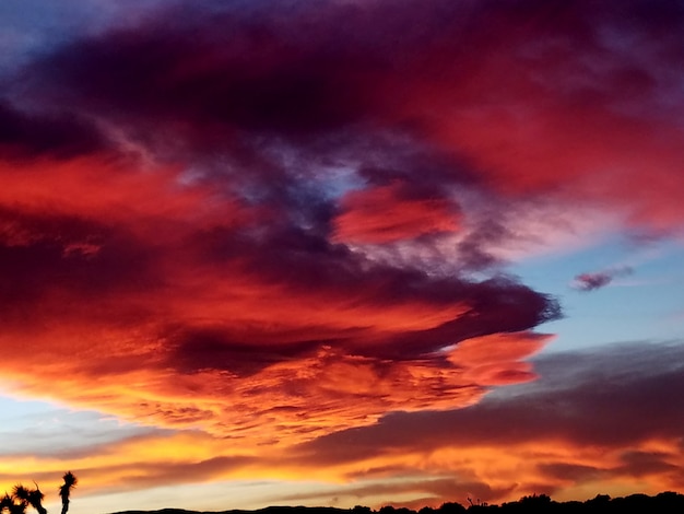 空の上に明るい色の雲