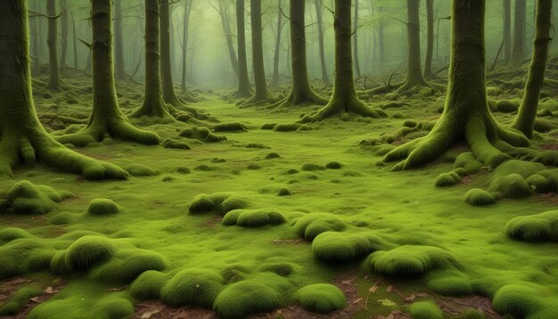 Foto foresta scura leggera foglie gradiente liscio velluto sfocato nebbioso astratto ondata verde consistenza di sfondo