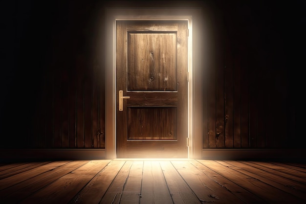 premium-ai-image-the-light-behind-the-door-generative-ai