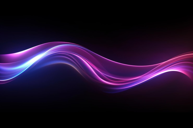 Photo light effect abstract highspeed light motion effect on black background