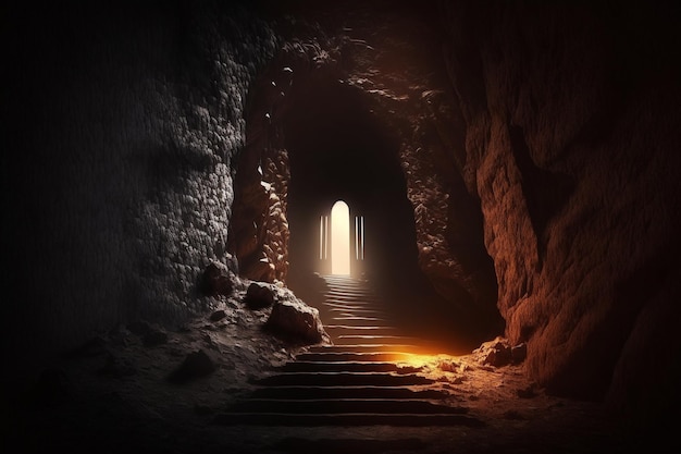 Light at the end of the tunnel religion mortality stairway to heaven Death The salvation of the soul the encounter with the gathering the end of the road Castile