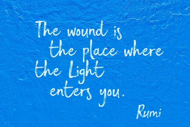 Light enters blue Rumi