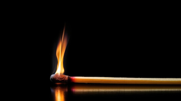 Photo light flame matchstick fire