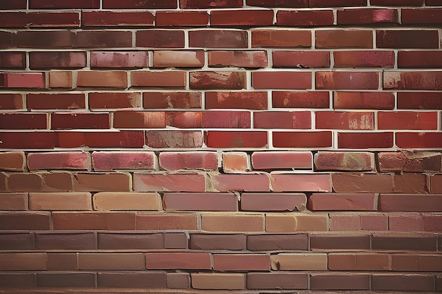 Light focus a red brick wall with grungy rusty blocks of stone technology