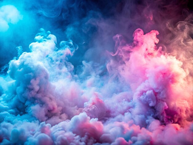 Photo light fog and smoke provide a beautiful background rainbow color clouds magenta nature fantasy lands