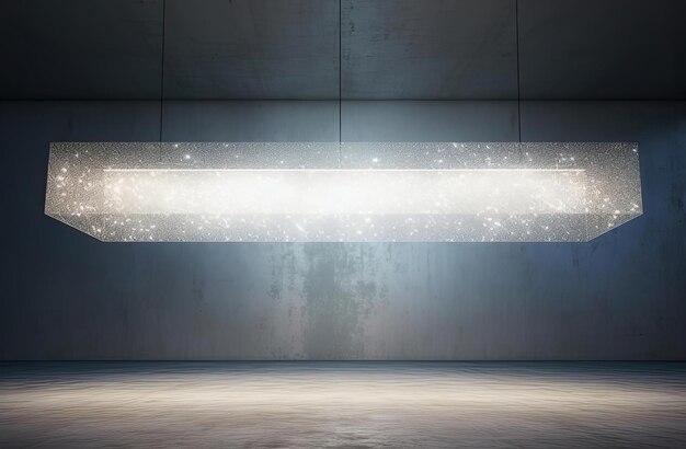 Photo light from a ceiling in the style of conceptual minimalist sculpture