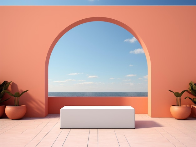 Light and Futuristic Frame Art Mockup