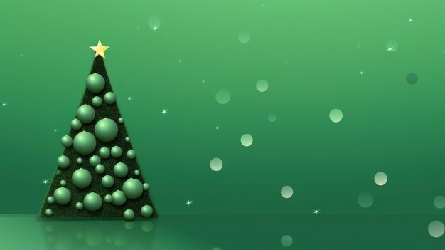 A light green background with a tall and skinny christmas tree and a few gift boxes underneath