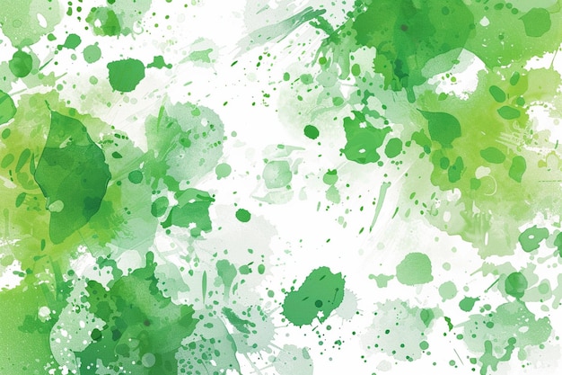 Light green and white splotches and splashes background