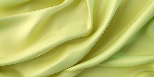 Light green yellow silk fabric texture luxurious background 3d Rendering 4k Ultra hd